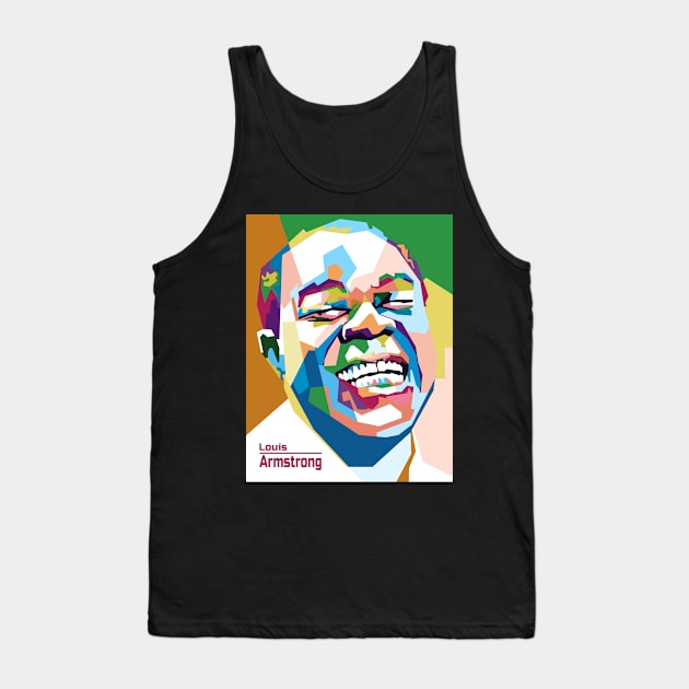 Abstract Colorful Louis Armstrong in WPAP Tank Top by smd90